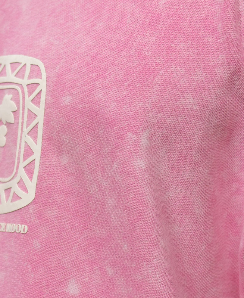 Light Pink Washed Printed T-Shirt 100% Cotton