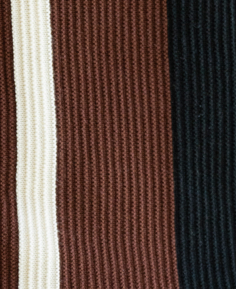 Black Striped Knit T-Shirt