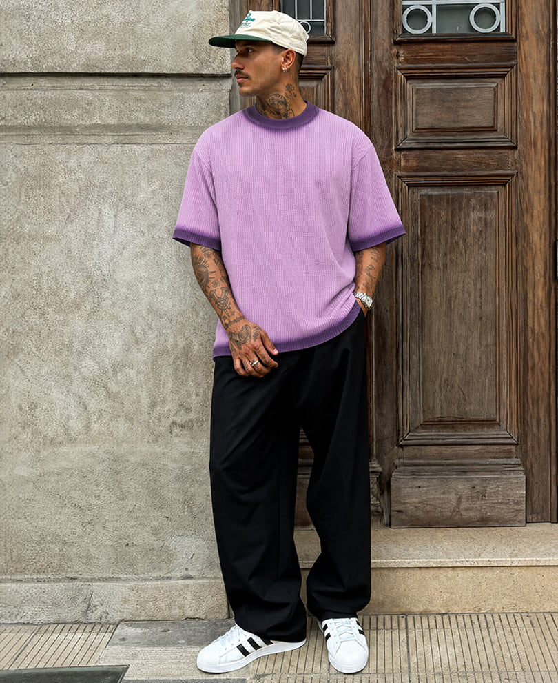 Lavender Sprayed Structure T-Shirt
