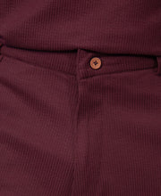 Wine Structured Knit Cord Set
