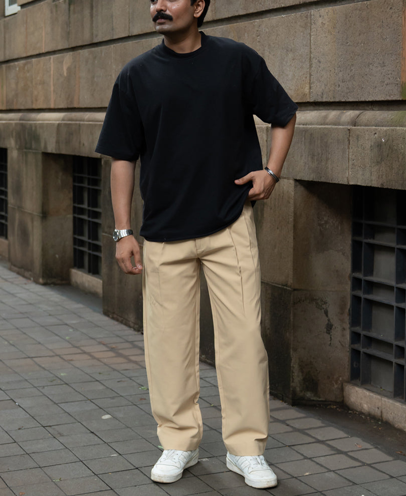 Cream Baggy Gurkha Trouser