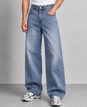 Light Blue Washed Baggy Fit Jeans