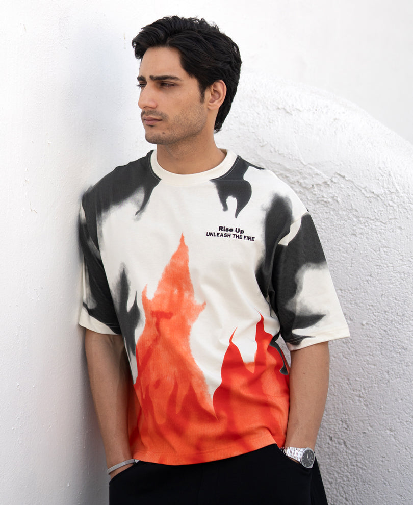 Multicolour Boxy Fit T-Shirt.