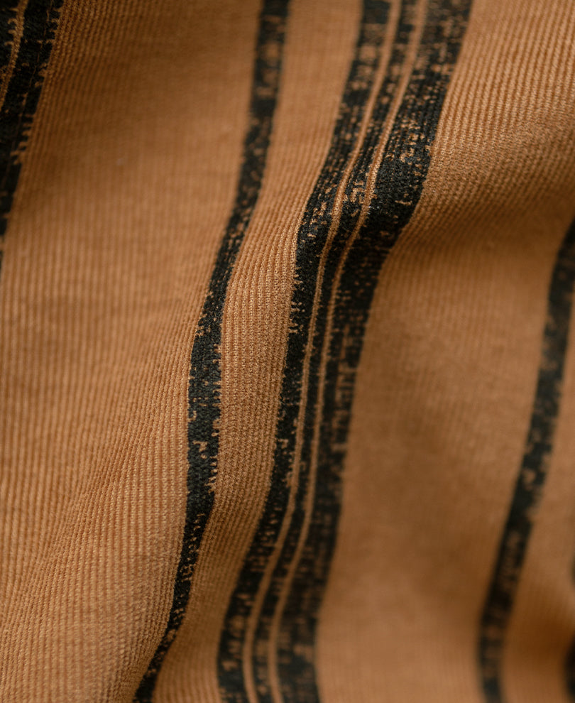 Light Brown Striped Corduroy Shirt
