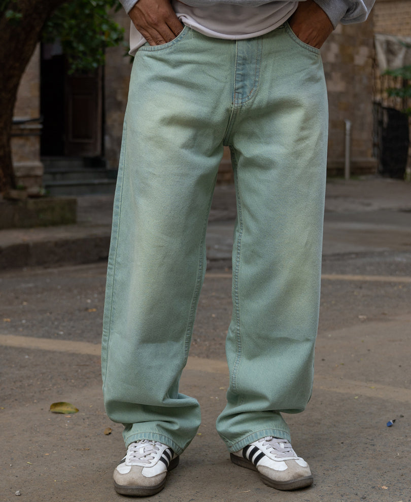 Tinted Blue Baggy Jeans.