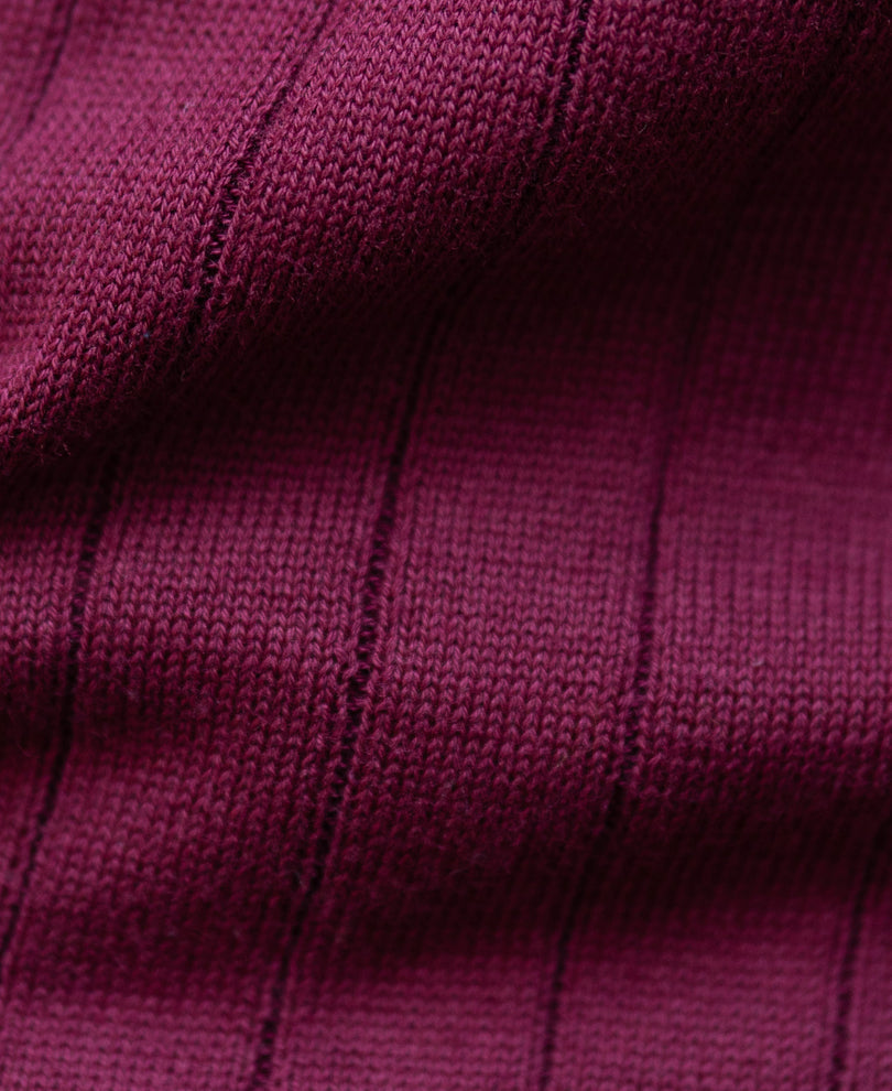 Wine High Neck Cotton Sweater 100% Cotton