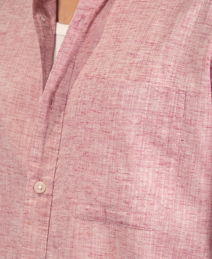 Mauve Slub Textured Shirt 100% Cotton
