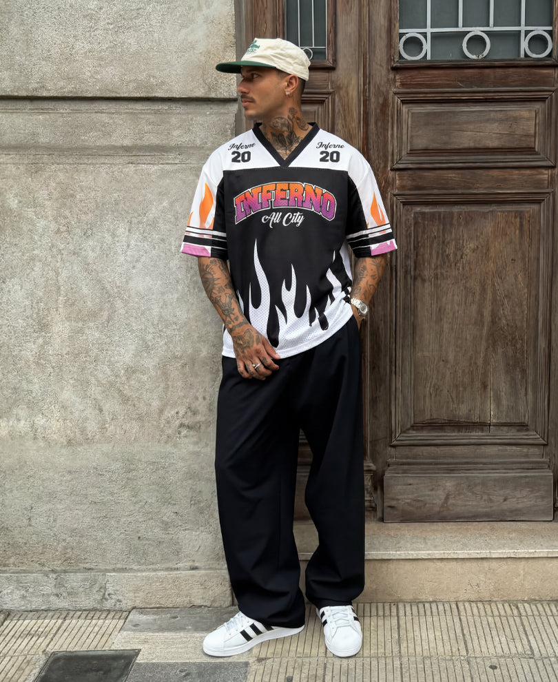 Flame Print Jersey T-Shirt