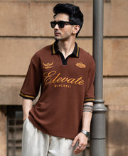 Tan Brown Embroidered T-Shirt