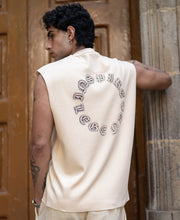 Light Beige Printed Vest