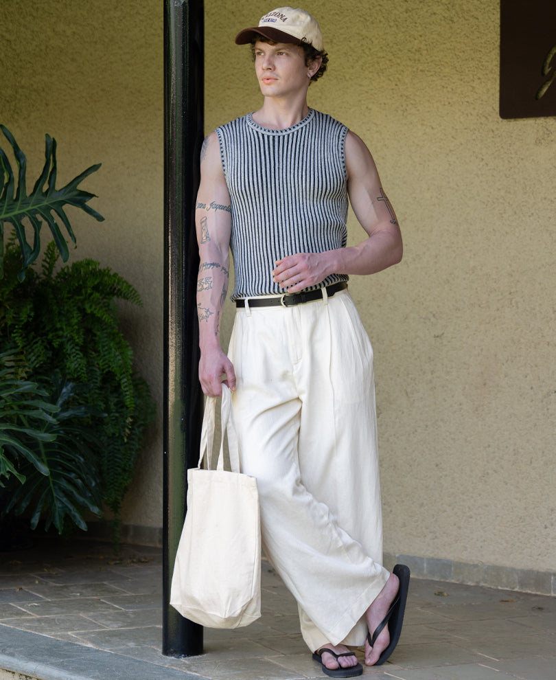 Grey Rib Knit Vest