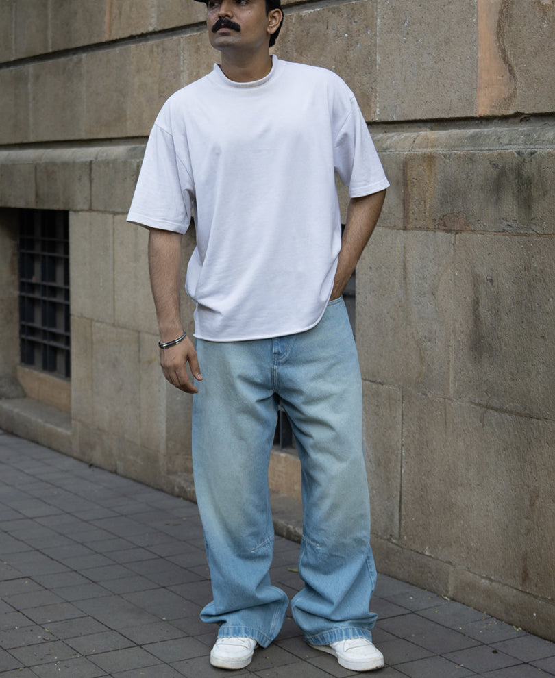 Tinted Blue Extra Baggy Jeans