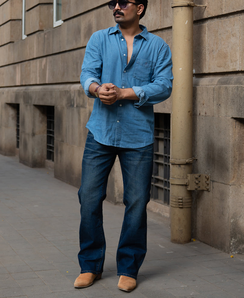 Dark Blue Bootcut Jeans