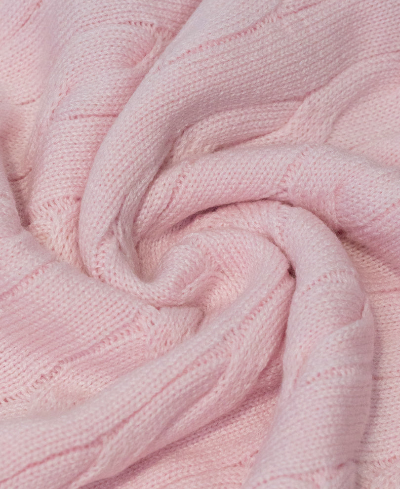Light Pink Cable Knit Sweater