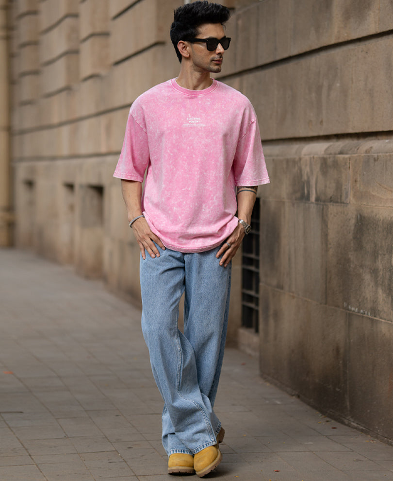Pink Washed Oversize T-Shirt
