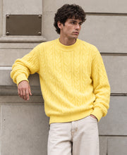 Yellow Cable Knit Sweater
