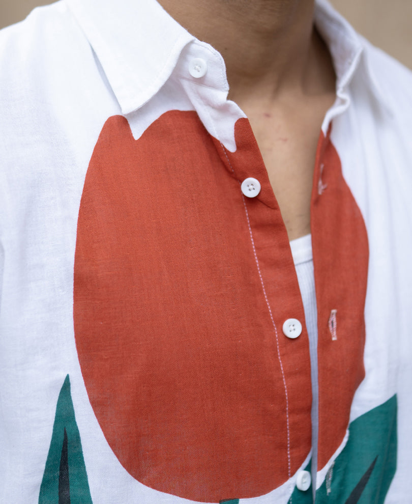 Tulip Print Lightweight Shirt.