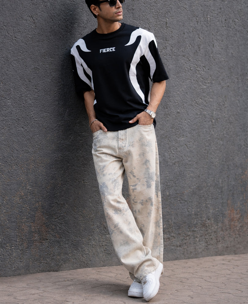 Black Graphic Oversized T-Shirt.
