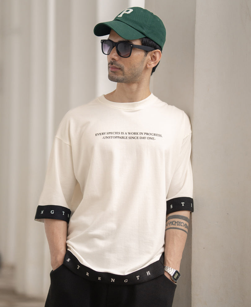 Off White Printed T-Shirt