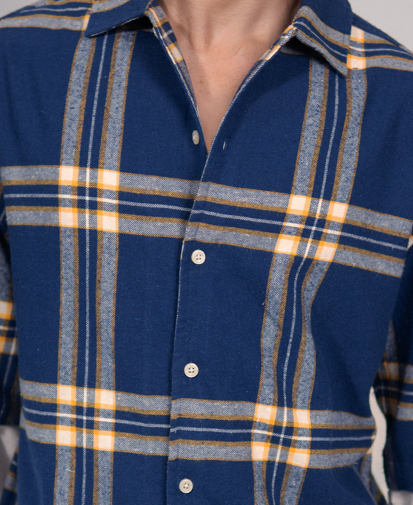 Blue Checks Doctor Sleeve Shirt