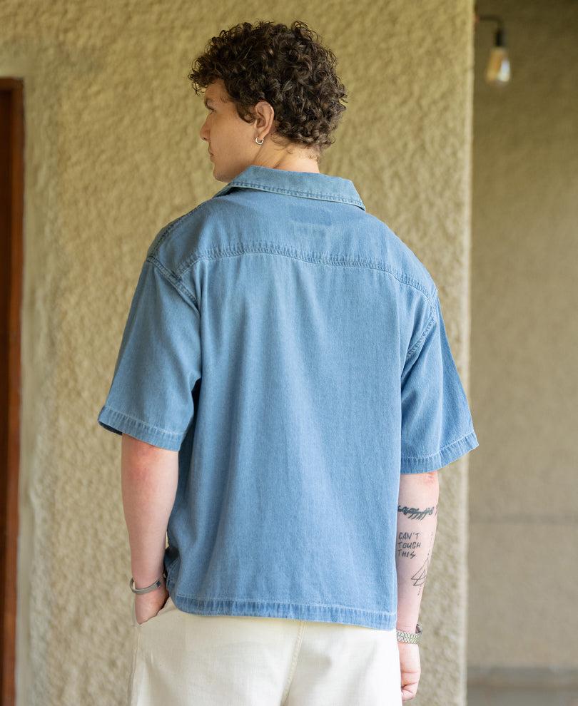 Light Blue Cuban Denim Shirt
