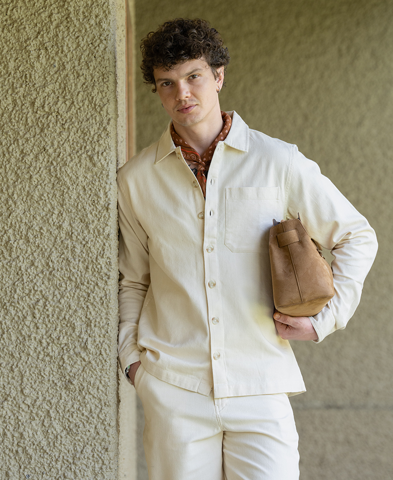 Beige Structured Cord Set 100% Cotton