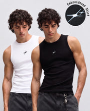 B&W Slim Fit Vest Pack Of Two 100% Cotton