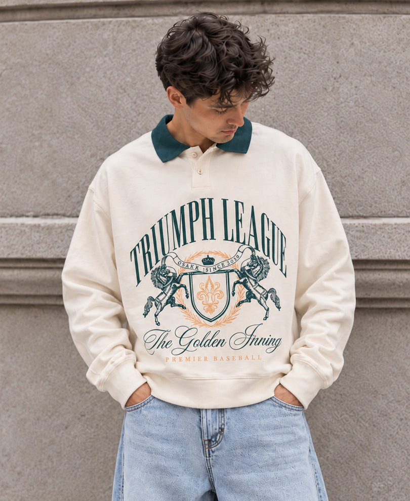 Cream Contrast Print T-Shirt