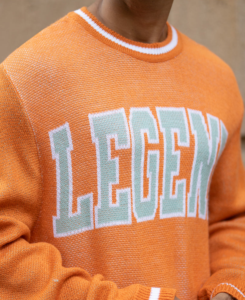 Orange Jacquard T-Shirt.