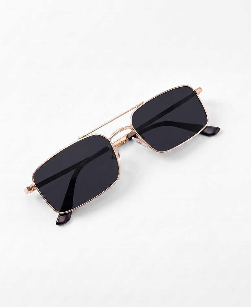 Gold Rectangle Sunglasses