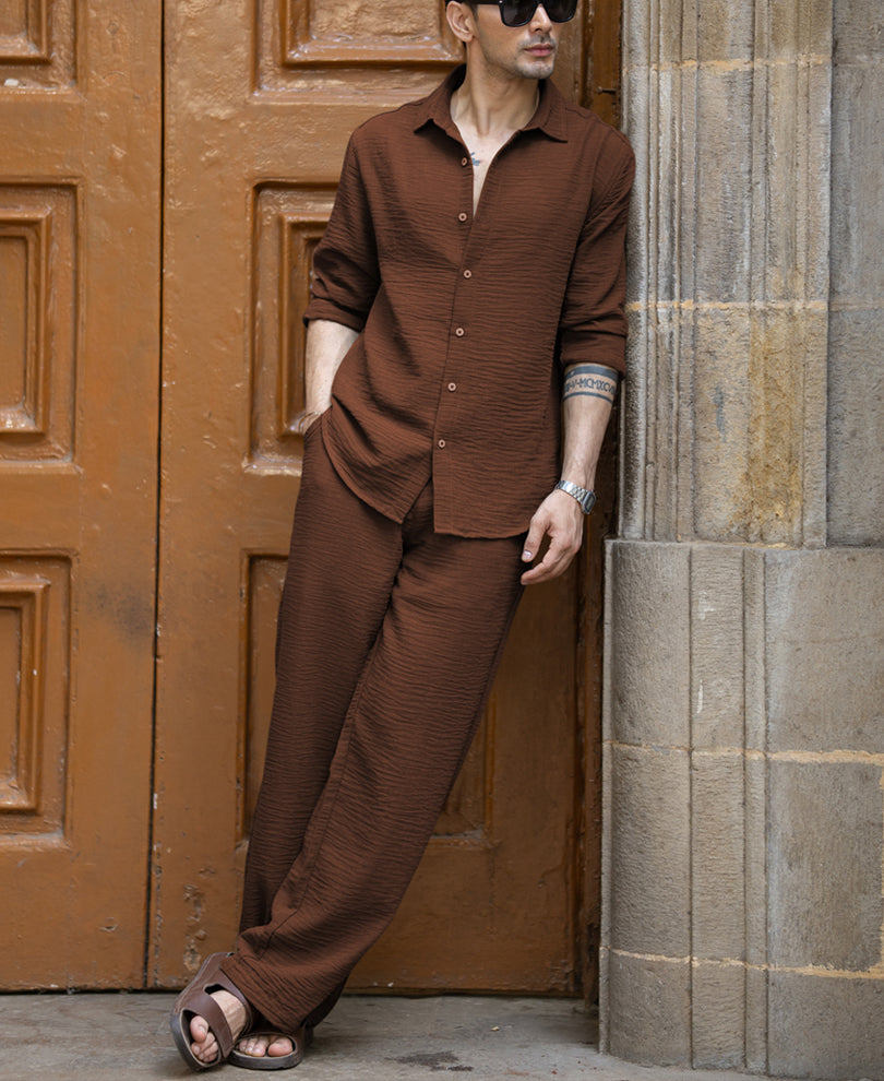 Rust Strcutured Co-Ord Set.