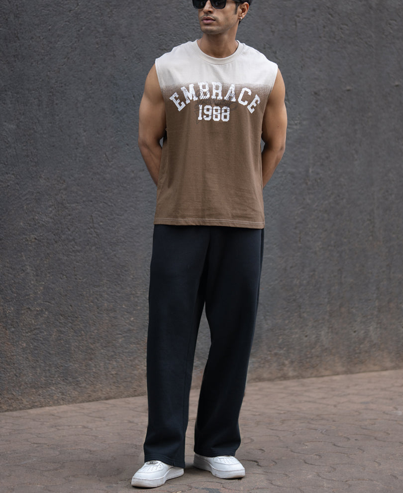 Brown Ombre Graphic Sando.