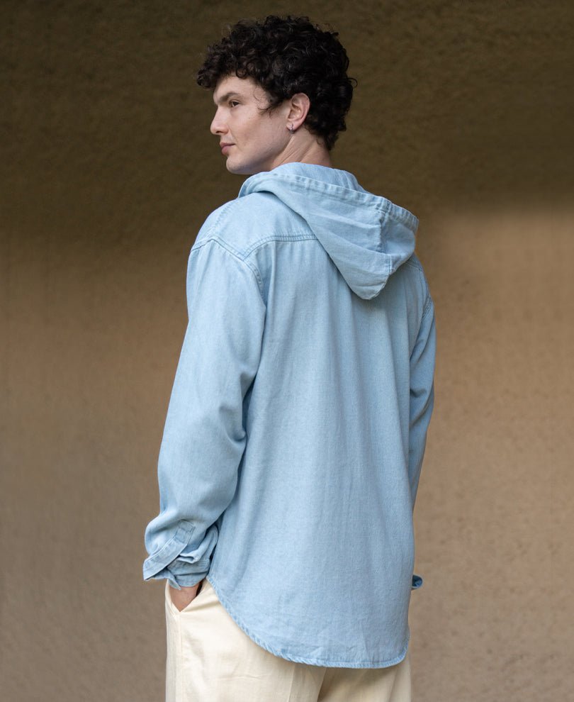 Light Blue Double Pocket Denim Shirt