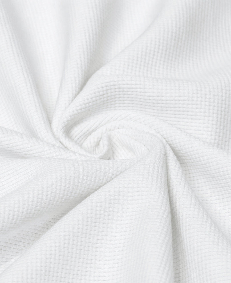 White Knit Baseball Shirt