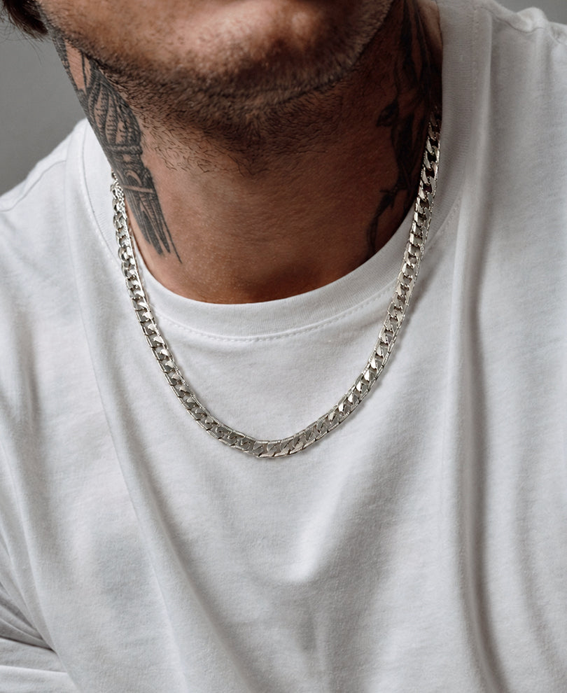 Men’s Silver Cuban Link Necklace