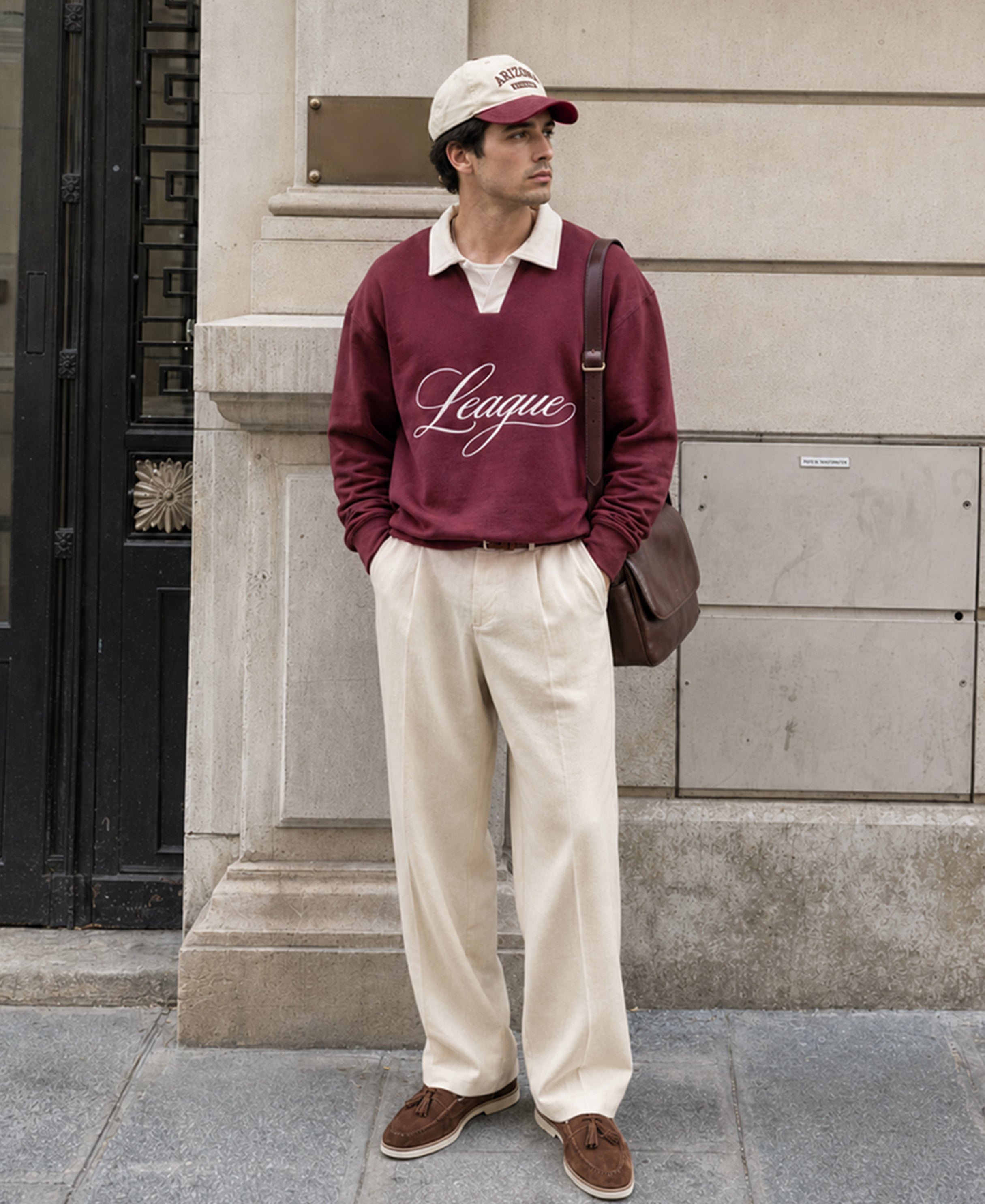 Wine Embroidered Polo T-Shirt 100% Cotton