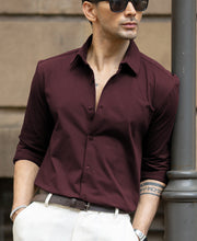 Wine Stretch Shirt.