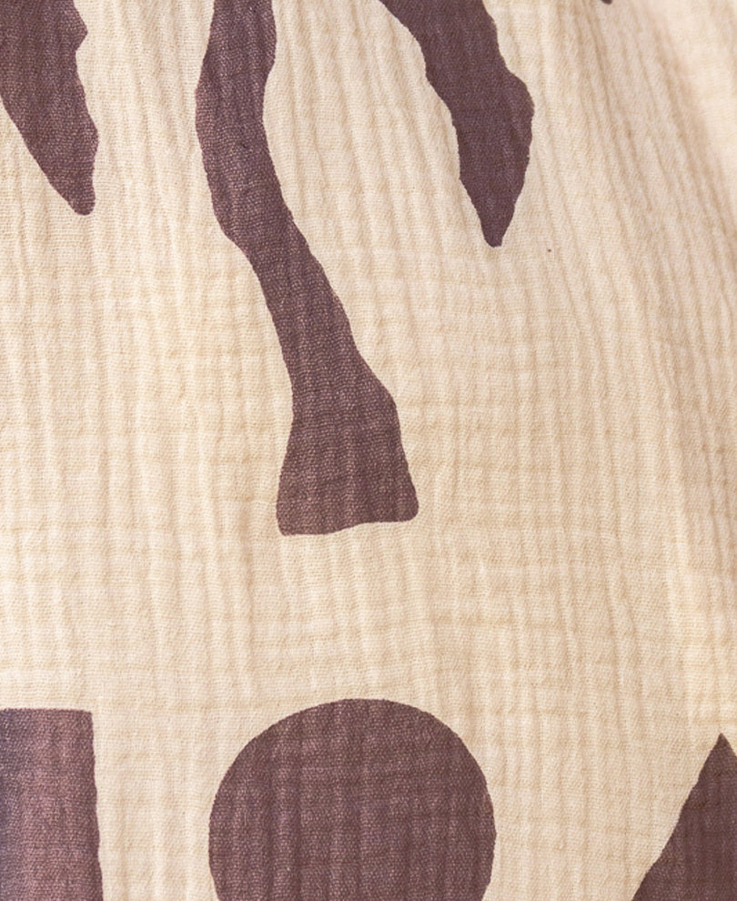 Beige Structure Print Shirt