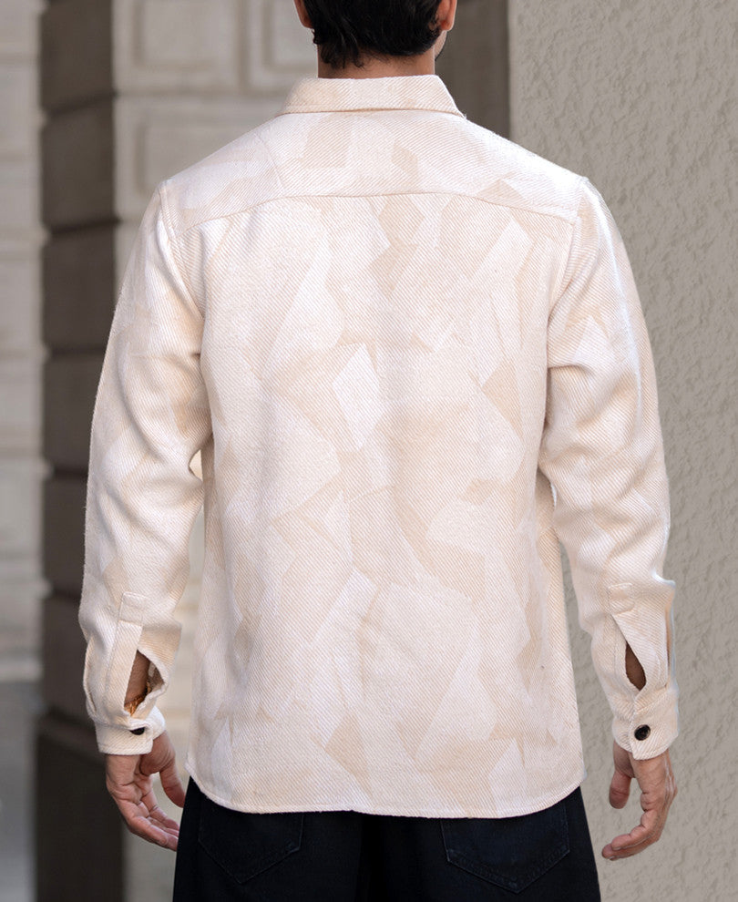 Off-White Double Pockets Regular Fit Full Sleeves Shirt.