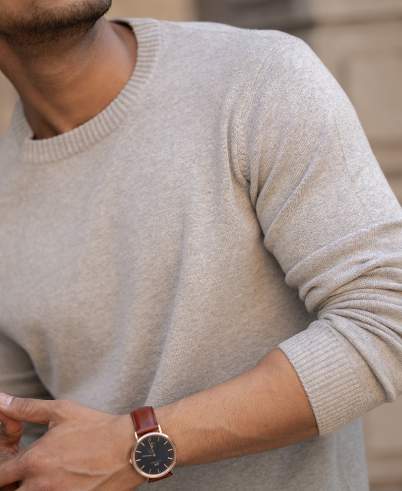 Grey Cotton Sweater.
