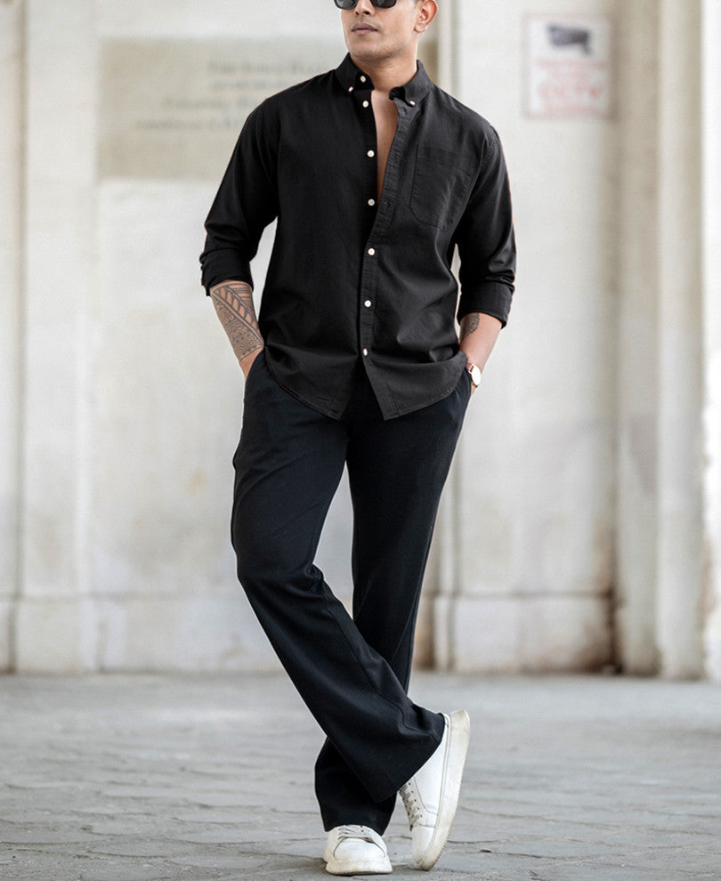Black Oxford Shirt.