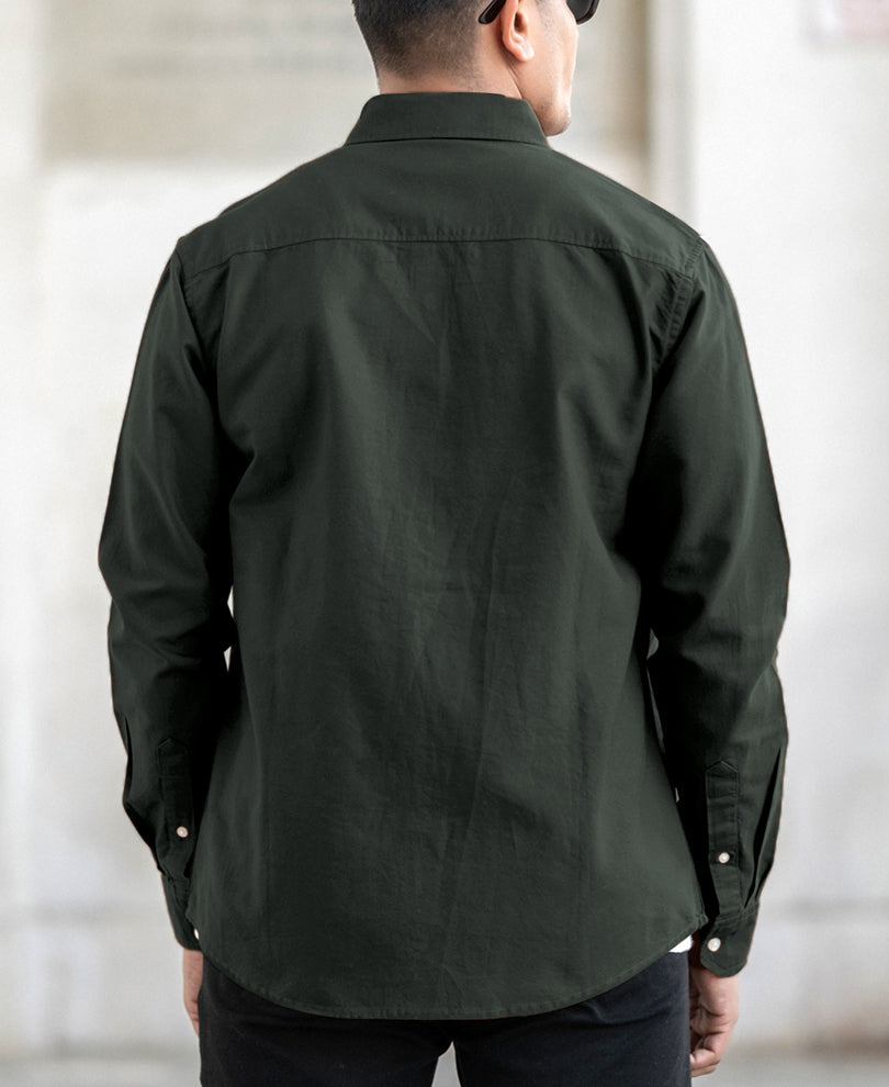 Olive Oxford Shirt.