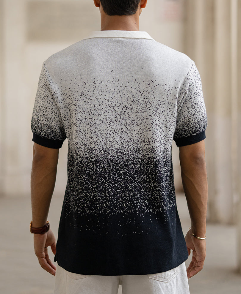 Ombre Jacquard Polo T-Shirt.