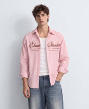 Pink Printed Stripe Shirt
