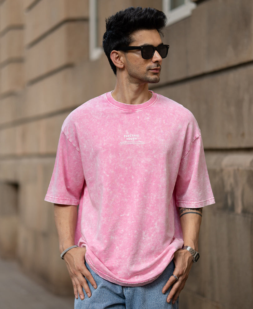 Peach Washed Oversize T-Shirt