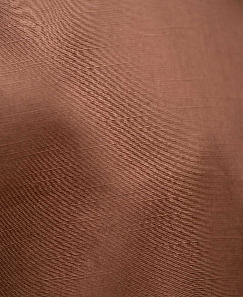 Brown Applique Embroidery Shirt