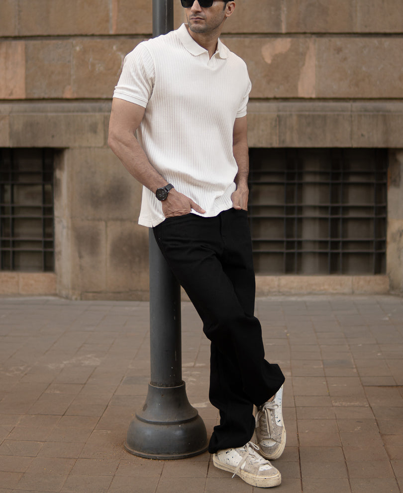 White Rib T-Shirt.