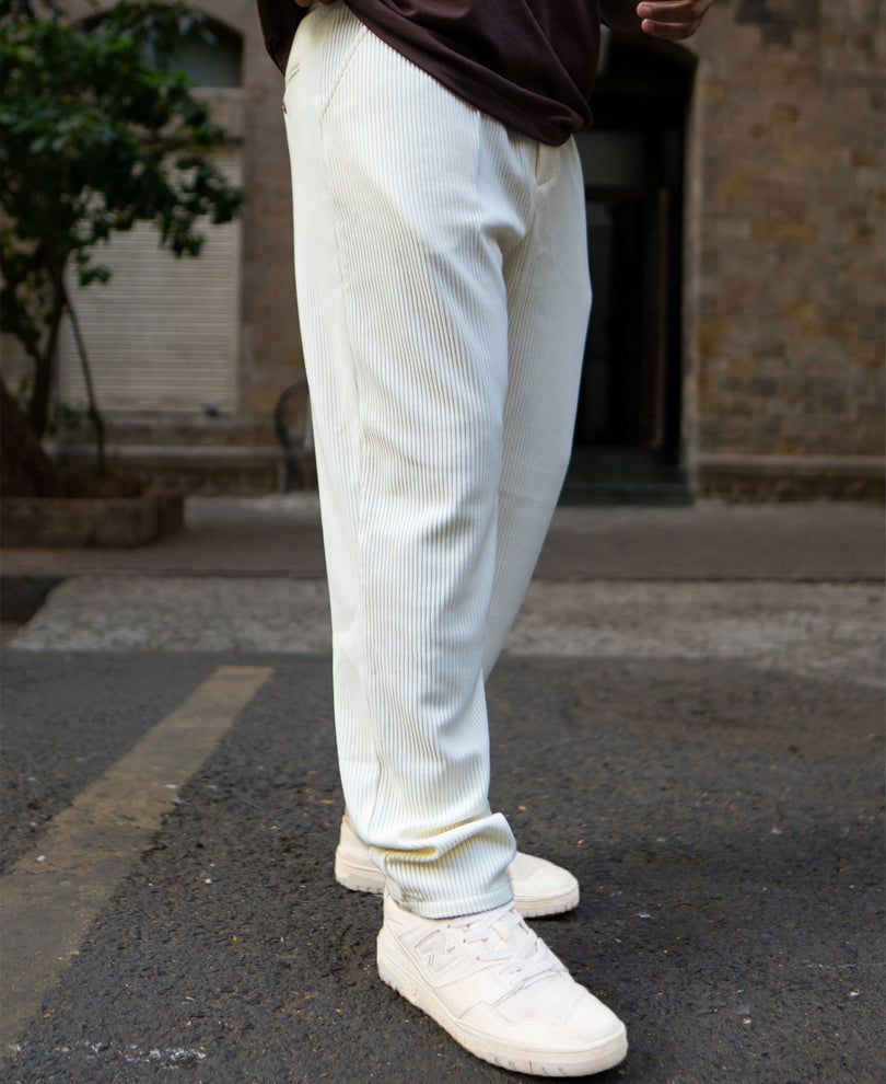 Cream Knit Gurkha Pant.