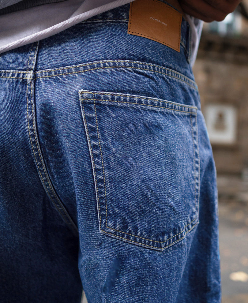 Blue Baggy Fit Jeans.