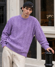 Lavender Cable Knit Sweater